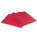 A group of red Universal Office leatherette report covers with clear front and prong fasteners.