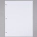 A white sheet of paper with 3 holes.