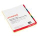A Universal package of multi-color insertable index divider tabs.