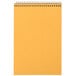 A yellow rectangular Rediform Office steno book with spiral bound pages.