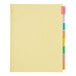 A yellow Universal file divider with colorful tabs.