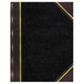 National 57151 14 1/4 inch x 8 3/4 inch Black Texthide Record Book with 500 Pages