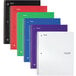 Five Five Star 3 subject notebooks with spiral bound pages in assorted colors.