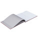 A Rediform burgundy hardcover visitor register notebook.