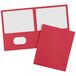 A package of 25 Avery red letter size folders with 2 pockets.