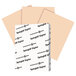 International Paper 058000 Springhill Digital 8 1/2 inch x 11 inch Peach Pack of 7 pt. Vellum Paper Cover Stock - 250/Pack