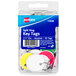 A pack of Avery metal rim assorted color key tags.