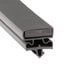 A black plastic gasket with a small hole in it.
