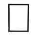 A black rectangular object with a white background.