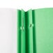 A Universal green leatherette report cover with prong fasteners.