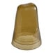 A translucent brown universal liquor pourer cover.