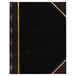 National A45300 9 1/4 inch x 6 inch Black / Burgundy College Rule Texthide Notebook - 300 Sheets