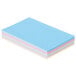 A stack of Universal assorted color ruled index cards.