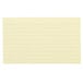 A white index card with black lines and yellow lines.