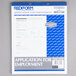 The cover of a Rediform Employment Application Book with blue and white pages.