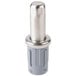 A Regency stainless steel bullet foot for a sink.