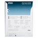 A white and blue box of Epson photo paper with text.