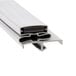 A close-up of a pair of plastic profiles on a white background.