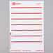 A white paper with dark red lines and a white paper with dark red lines on it.