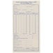 A Rediform time card with white and blue grid paper.