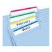 A white rectangular file folder label with the word "March" on it.