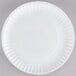 A 9" white paper plate with a ruffled edge.