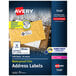 A package of Avery 5520 white waterproof address labels.