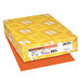 Neenah 26731 Exact Brights 8 1/2 inch x 11 inch Bright Tangerine Ream of 20# Copy Paper - 500/Sheets