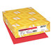 Neenah 26751 Exact Brights 8 1/2 inch x 11 inch Bright Red Ream of 20# Copy Paper - 500/Sheets