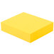 A yellow rectangular object on a white background.