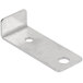 A stainless steel Avantco pilot orifice bracket with holes on the side.
