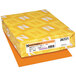 Neenah 26721 Exact Brights 8 1/2 inch x 11 inch Bright Orange Ream of 20# Copy Paper - 500/Sheets