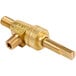 An Avantco brass control valve with a long nut.