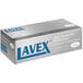 A box of Lavex Powder-Free Disposable Nitrile Gloves in extra large size with black gloves inside.