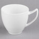 A white Reserve by Libbey Royal Rideau porcelain cup with a handle.