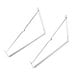 A pair of silver metal Metro Erecta Shelf wall mount supports.