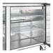 A True stainless steel 2 door refrigerated sandwich prep table.