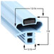 A blue pvc profile with black text on a white background.