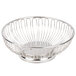 An American Metalcraft stainless steel round wire basket.