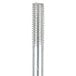 A close-up of a stainless steel screw.