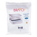 A package of three white Edlund ClearShield protective scale covers with a picture of scales.