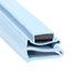 A blue rubber gasket with a metal strip on one side.