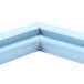 A blue corner piece of a Delfield magnetic drawer gasket.