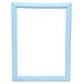 A blue rectangular frame with a white border.