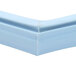 A close-up of a blue plastic corner.