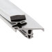 A close-up of a black plastic magnetic strip with a metal cross-section.