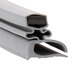 A pair of grey rubber strips with a black magnetic seal.