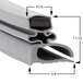 A white rubber magnetic door gasket with the measurements 24 13/16" x 27 1/4"