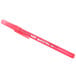 A close-up of a Bic red ballpoint pen with a white tip.