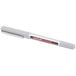 A Uni-Ball Vision pen with a red tip and gray barrel.